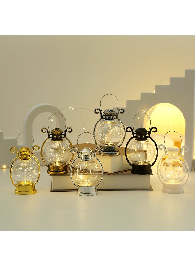 2PCS Ramadan Lantern, Ramadan Decorations Lights, Vintage LED Lantern Hollow Design Decorations for Ramadan Holiday Table Decor - Image 3